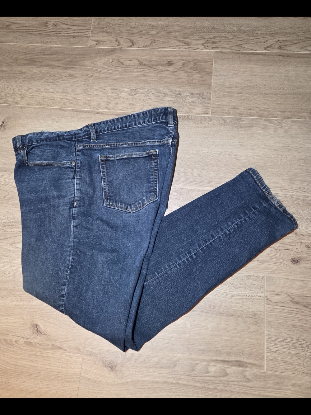 Dapper Boi Women's Indigo Slim Blue Denim Jeans with Contrast Stitching